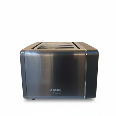 Toaster front view on a clean white background