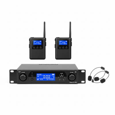 UHF Wireless Microphone System Front View 8K