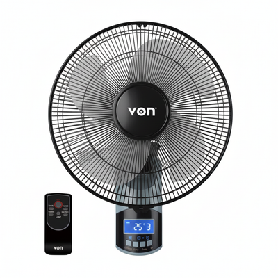 Von Wall Mount Fan Horizontal View